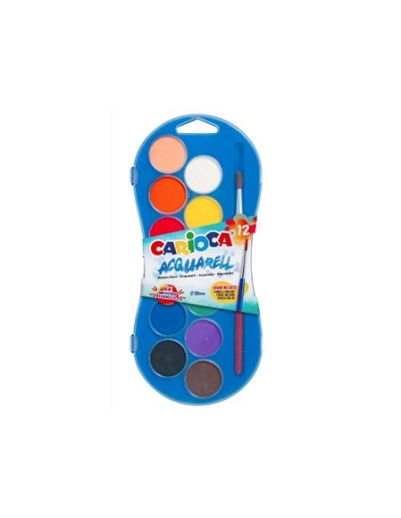 ACUARELAS 12 COLORES AQUARELLI CARIOCA 42404
