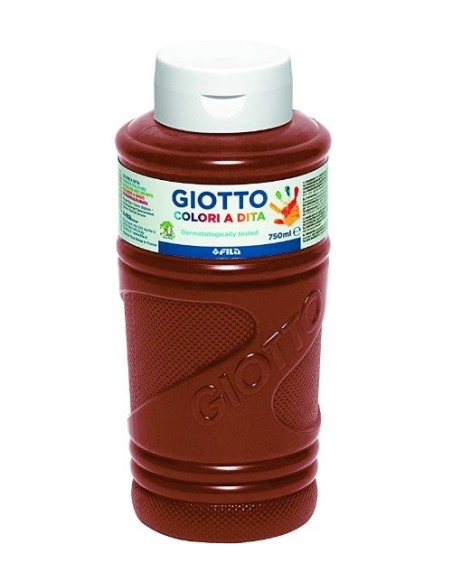 PINTURA DE DEDOS BOTE 750 ML.  GIOTTO BEBÉ MARRON  FILA 536028/F472928