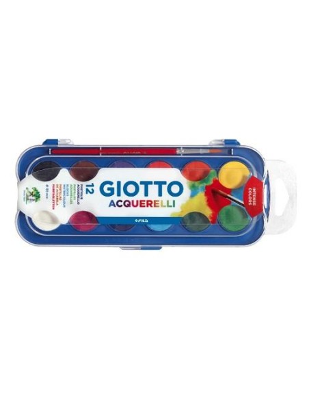 CAJA DE ACUARELAS DE 12 COLORES + PINCEL GIOTTO FILA F351200
