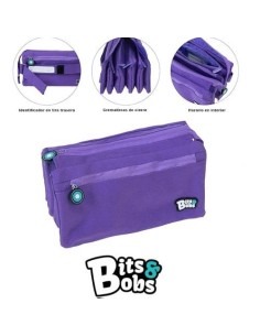 PORTATODO CUADRUPLE BITS&BOBS VIOLETA  GRAFOPLAS 37543335
