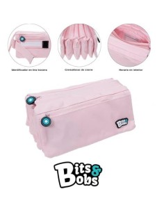 PORTATODO CUADRUPLE BITS&BOBS ROSA SOFT  GRAFOPLAS 37543393
