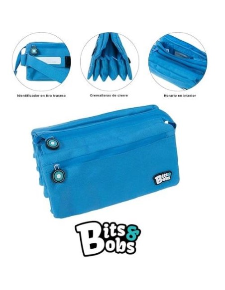 PORTATODO CUADRUPLE BITS&BOBS AZUL  GRAFOPLAS 37543330
