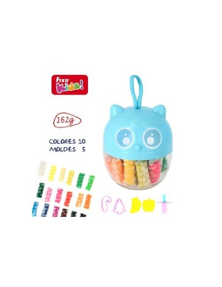 BUHO PLASTILINA 18 COLORES 162 GR+5 ACCESORIOS AZUL GRAFOPLAS 68101630
