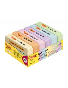 CAJA DE 6 PLASTILINAS 50GR COLORES SURTIDOS PASTEL JOVI 70/6P
