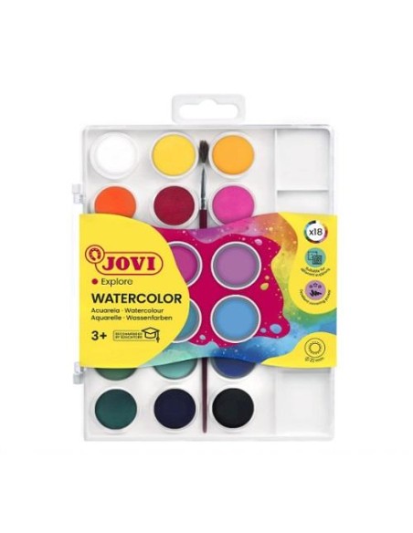 ACUARELAS 18 COLORES JOVI 800/18