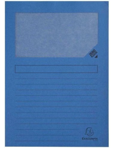 SUBCARPETA CON VENTANA A4 120GRS AZUL  POR UNIDAD EXACLAIR 50102E