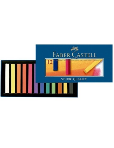 TIZAS BLANDAS PASTEL CAJA DE 12 FABER-CASTELL 128312