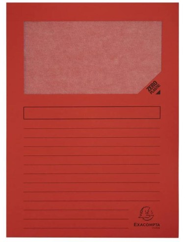SUBCARPETA CON VENTANA A4 120GRS ROJA POR UNIDAD EXACLAIR 50105E