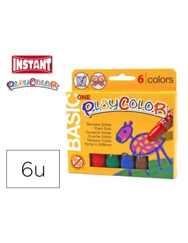 TEMPERA SOLIDA PLAYCOLOR  INSTANT 6 U DUNSA  10711