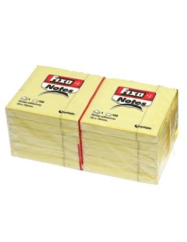 TACO NOTAS ADHESIVAS FIXO NOTES  76X76  AMARILLO INTENSO  100H GRAFOPLAS  65005460 (12)