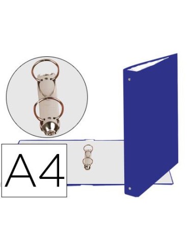 CARPETA 2 ANILLAS A-4 EXACLAIR AZUL 54372E