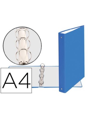 CARPETA 4 ANILLAS A-4 EXACLAIR AZUL 51372E