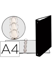 CARPETA 4 ANILLAS A-4 EXACLAIR NEGRA 51371E