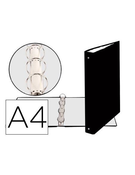 CARPETA 4 ANILLAS A-4 EXACLAIR NEGRA 51371E