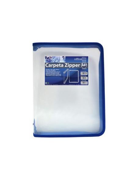 CARPETA ZIPPER C/CREMALLERA REF HFP-57561 AZUL