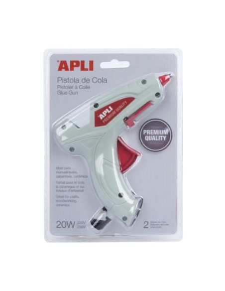 PISTOLA DE COLA 20W PREMIUM + 2 BARRAS APLI 16668