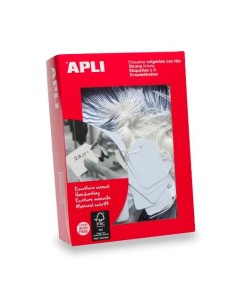 ETIQUETAS CON HILO APLI 18 X 29 CAJA 1000U REF 389