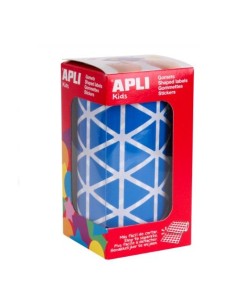 GOMETS EN ROLLO 20MM TRIANGULOS  AZULES  APLI 4868