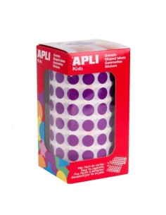 GOMETS EN ROLLO 10,5MM CIRCULOS LILA APLI 11480