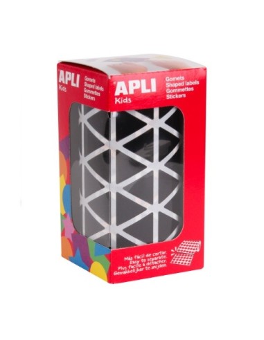 GOMETS EN ROLLO 20MM  TRIANGULOS  NEGROS APLI 11497