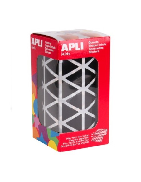GOMETS EN ROLLO 20MM  TRIANGULOS  NEGROS APLI 11497