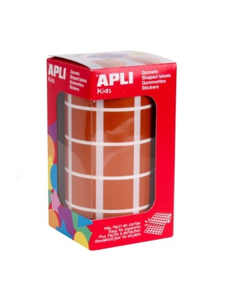 GOMETS EN ROLLO CUADRADOS 20MM MARRONES APLI 11501