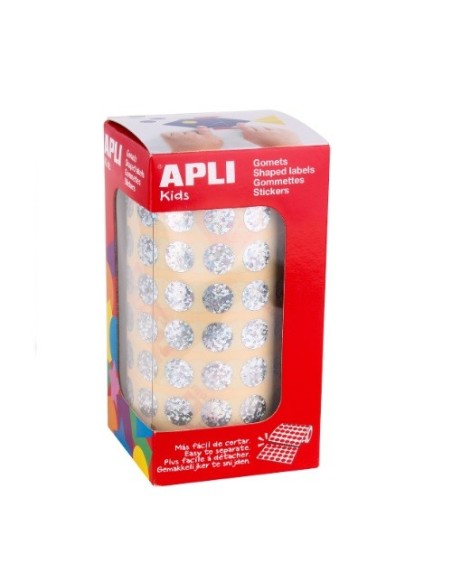 GOMETS EN ROLLO 10,5MM CIRCULOS  HOLOGRAFICOS APLI 11628