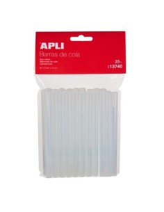 BLISTER DE 25 BARRAS DE SILICONA  7,5MM X 10CM APLI 13740