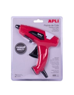 PISTOLA DE COLA 40W + 2 BARRAS APLI 13942