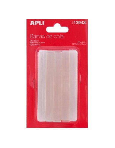 BLISTER DE 10 BARRAS DE SILICONA DE 11 MM X10 CM APLI 13943 / GRAFOPLAS 00058800