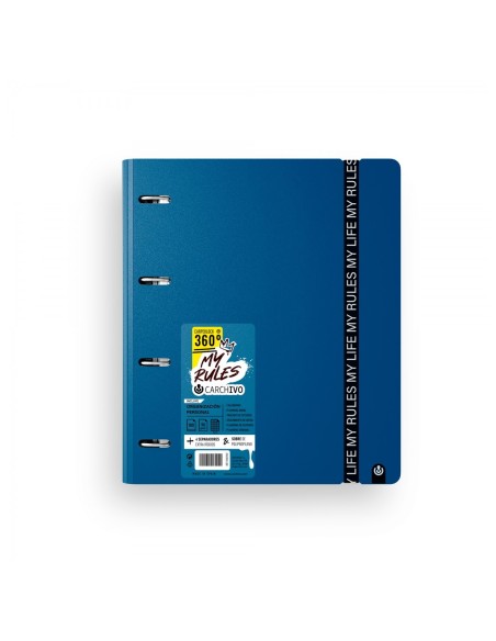 CARPEBLOCK PP 360º FOAM 4/35 100H 4 SEPARADORES AZUL CARCHIVO 12477476