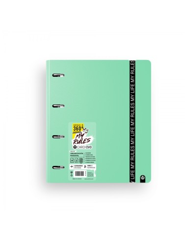 CARPEBLOCK PP 360º FOAM 4/35 100H 4 SEPARADORES JADE CARCHIVO 12477478