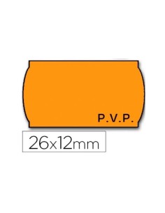 ETIQUETA METO ONDULADA 26 X 12 MM FLUOR NARANJA CSUR 79901
