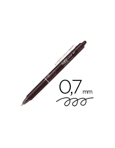 BOLIGRAFO RETRACTIL PILOT  FRIXION  BORRABLE 0.7 NEGRO  NFCN/