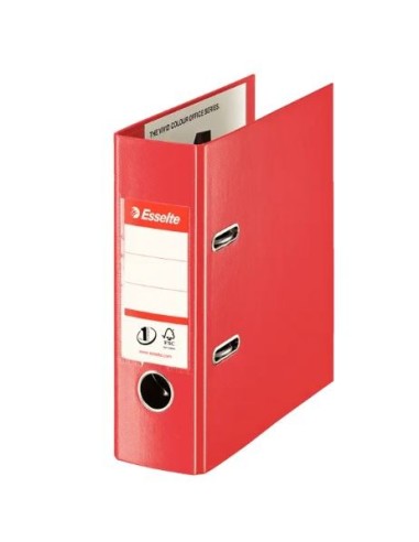 ARCHIVADOR PLASTICO CUARTO NATURAL ROJO  ESSELTE 468630
