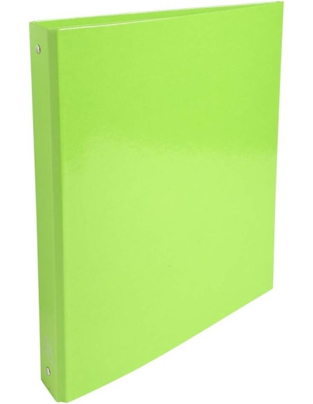 CARPETA FORRADA P.P. A4 4 ANILLAS DE 30MM VERDE CLARO EXACLAIR 519297E