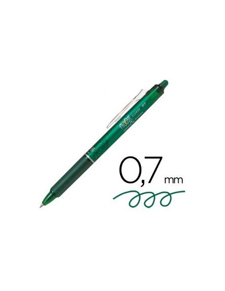 BOLIGRAFO RETRACTIL PILOT FRIXION  BORRABLE 0.7 VERDE  NFCV/  BLRT-FR7