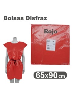 BOLSA DE DISFRACES 65X90  ROJA UNIDAD GRAFOPLAS 00072051