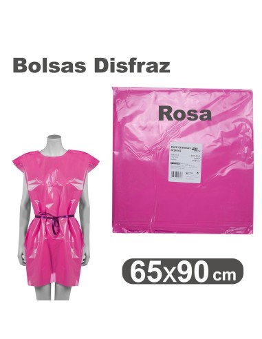 BOLSA DE DISFRACES 65X90  ROSA UNIDAD GRAFOPLAS 00072053