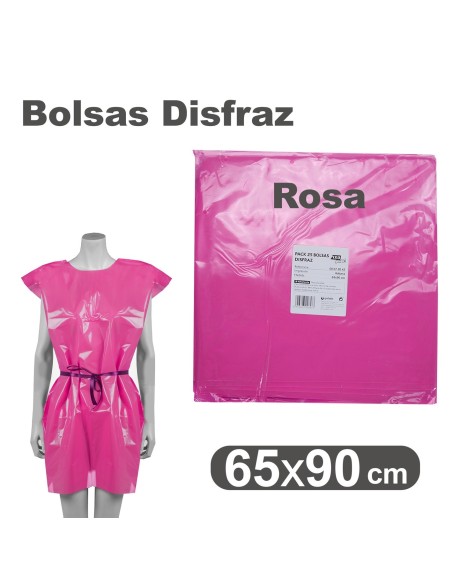 BOLSA DE DISFRACES 65X90  ROSA UNIDAD GRAFOPLAS 00072053