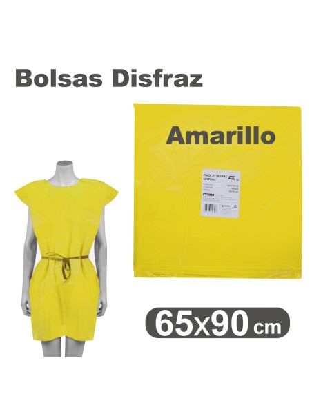 BOLSA DE DISFRACES 65X90  AMARILLA UNIDAD GRAFOPLAS 00072060