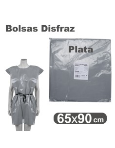 BOLSA DE DISFRACES 65X90 PLATA UNIDAD GRAFOPLAS 00072075
