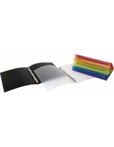CARPETA DE 4 ANILLAS DE POLIPROPILENO 16mm NEGRA GRAFOPLAS 77999810