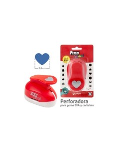 TALADRO FORMAS GOMA EVA 3.8 CM CORAZON GRAFOPLAS 64251