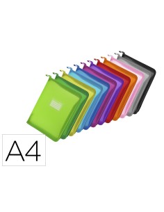 CARPETA ZIPPER COLOR LINE AZUL CLARO HFP 57511