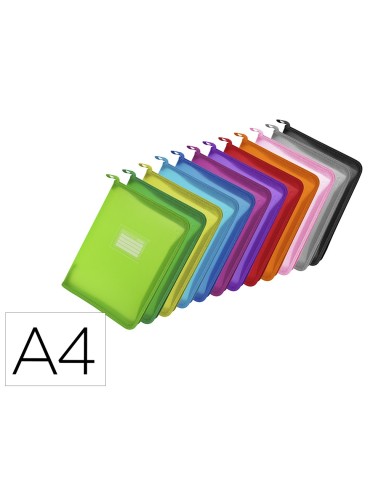 CARPETA ZIPPER COLOR LINE AZUL OSCURO HFP 57511