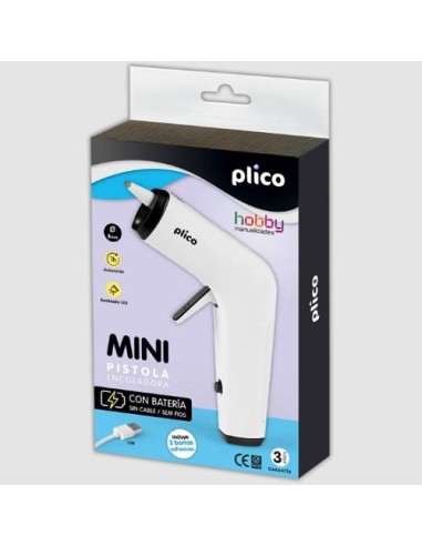 PISTOLA DE SILICONA TERMOFUSIBLE MINI CON BATERIA PLICO 1660