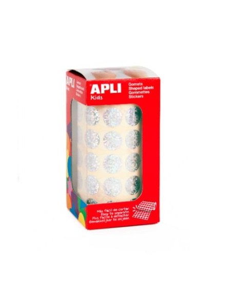 GOMETS EN ROLLO 15MM CIRCULOS HOLOGRAFICOS APLI 11631