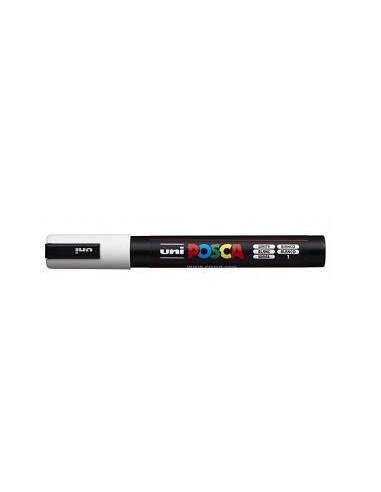 MARCADOR POSCA PINTURA BASE AL AGUA 1,8-2,5 mm PC-5M BLANCO PUNTA MEDI