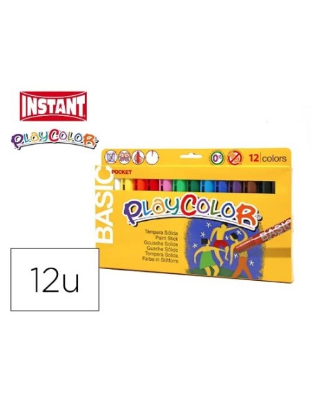 TEMPERA SOLIDA PLAYCOLOR POCKET INSTANT 12 U  DUNSA 10521